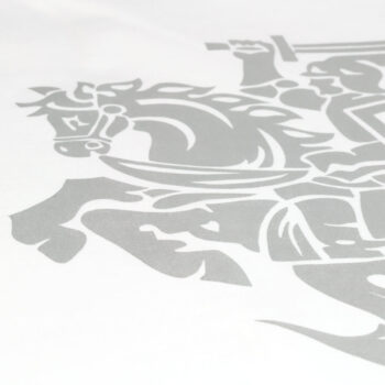 Sidabrinio Vyčio spauda ant marškinėlių