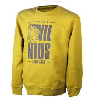 Alyvuogių žalios spalvos organinės medvilnės džemperis Vilnius