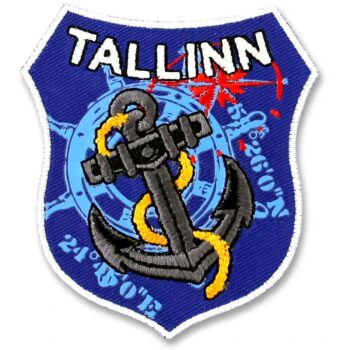 Siuvinėtas antsiuvas Tallinn su inkaru 65×75 mm