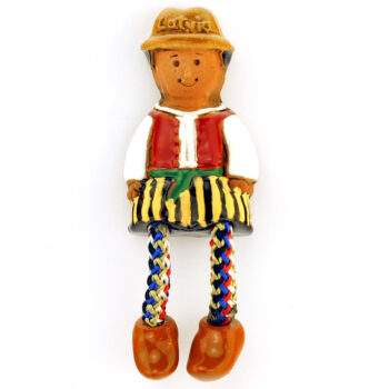 ranku darbo keraminis magnetas latviskas berniukas