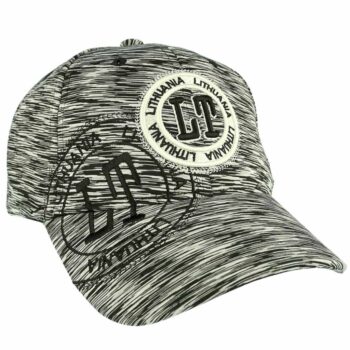 Sportinė kepurė Lithuania LT pilkai juodo rašto