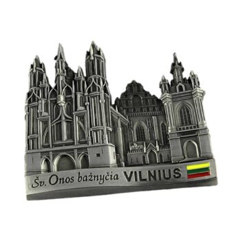 Sidabrinis šaldytuvo magnetas Šv. Onos bažnyčia Vilnius
