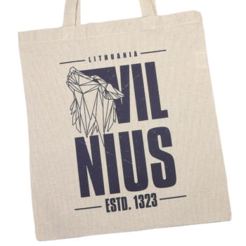 Vilnius ESTD 1323 maišelio spauda natūralios spalvos audinys
