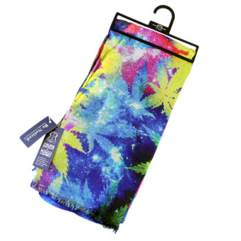 Sulankstytas daugiaspalvis Robin Ruth šalikėlis su lapų motyvu