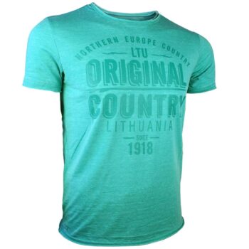 Žali marškinėliai Original Country su Lietuva užrašu