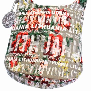 Maža gėlėta rankinė Lithuania ruda