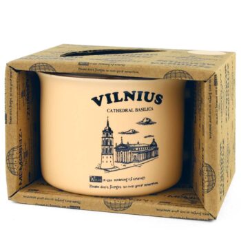 pastelinis vilnius puodelis dėžutėje cathedral basilica suvenyras