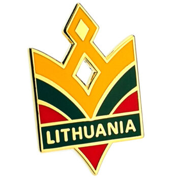 Metalinis ženkliukas Lithuania su trispalve