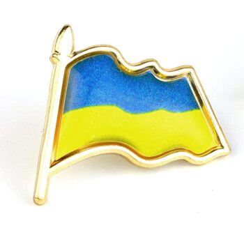 Metalinis ženkliukas Ukrainos vėliava