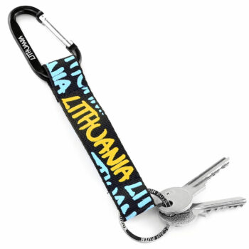 raktų pakabukas lithuania geltonas su raktais