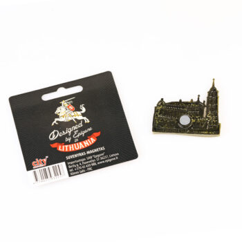 Magneto galinė pusė ir pakuotė su Vilniaus Arkikatedra