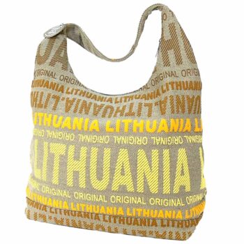 Moteriška drobinė rankinė Lithuania geltonas dizainas