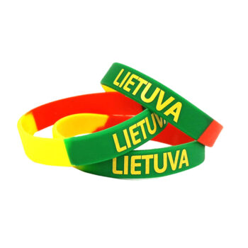 Vaikiška silikoninė apyrankė Lietuva su vėliavos spalvomis