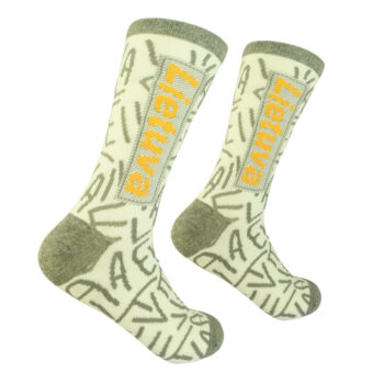 Vyriškos kojinės Lietuva baltos pilkos