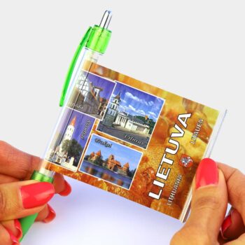 Rašikliai ir tušinukai su miestų simbolika