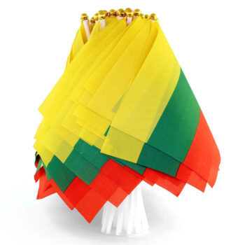 Lietuvos vėliavėlių pluoštas su plastikiniais koteliais