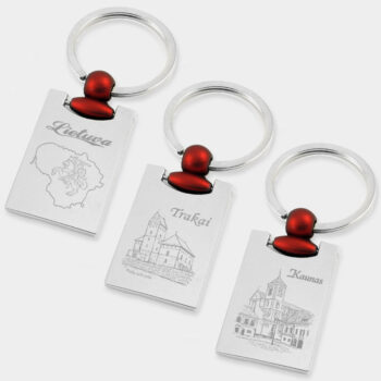 Graviruoti metalinis raktų pakabukai PD002