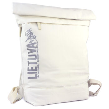 Šviesi kuprinė Lietuva su Vytimi ir atspindinčia spauda