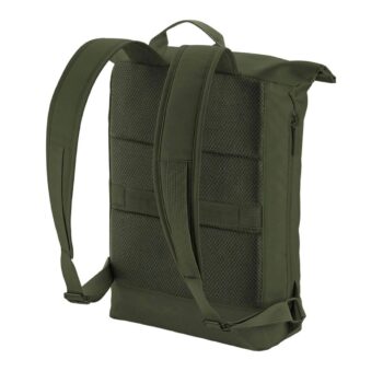 Žalia roll-top kuprinė „Lietuva – Tėvynė Mūsų“, nugaros dalis