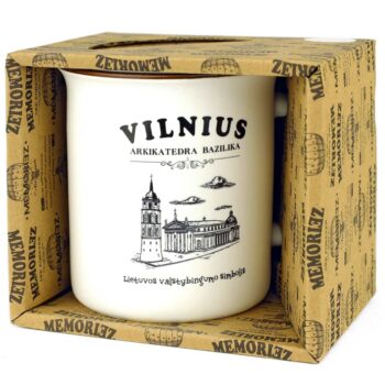 vilnius arkikatedra puodelis dėžutėje suvenyras lietuva