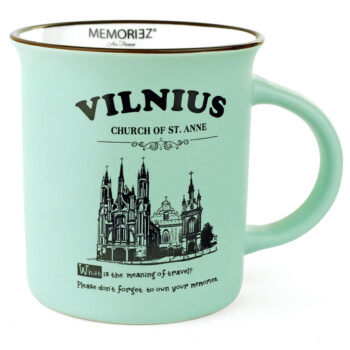 Žalsvas puodelis Vilnius Church of St Anne 280 ml