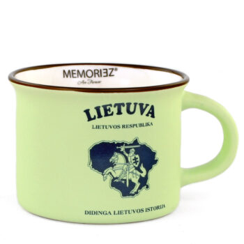 mažas žalias puodelis lietuva vytis 150ml