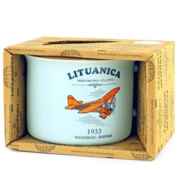 Lituanica puodelis dovanų dėžutėje