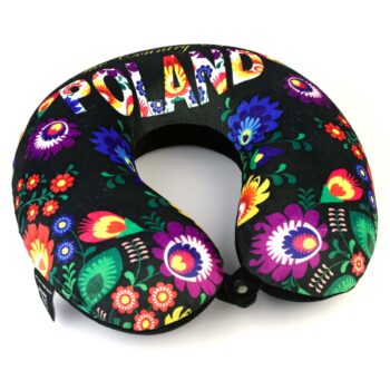 Kelioninė kaklo pagalvėlė POLAND su tautiniais raštais ir memory foam