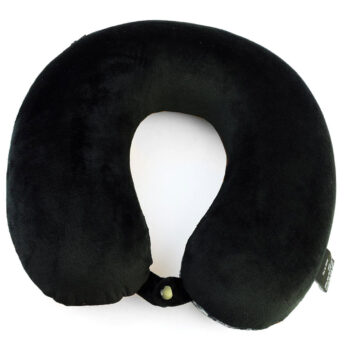 Kelioninė kaklo pagalvėlė juodos spalvos galinė pusė