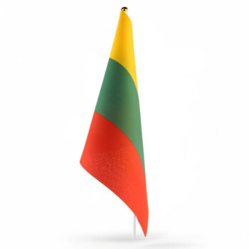 rankine lietuvos trispalve veliavele su koteliu