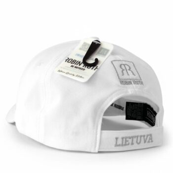 Balta kepurė Lietuva iš galo su reguliuojamu užsegimu