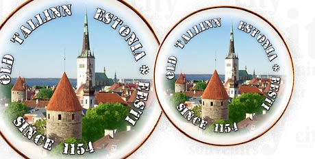 Porcelianinė lėkštutė magnetukas Talinas Panorama